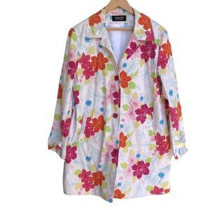Signature by Harve Benard Playing in the Rain Floral Raincoat